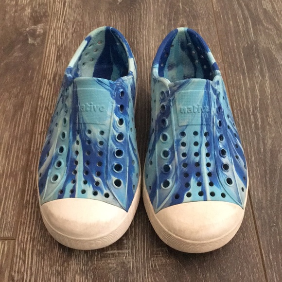 Washed Blue//Shell White//Marbled 10 Toddler Toddler//Little Kid Native Kids Shoes Jefferson Marbled